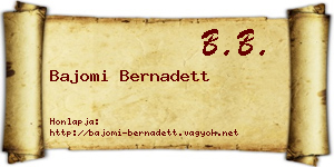 Bajomi Bernadett névjegykártya