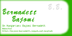 bernadett bajomi business card